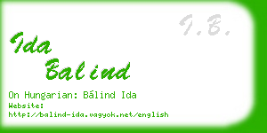 ida balind business card