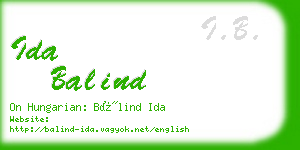 ida balind business card